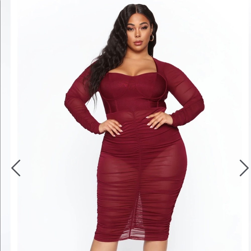 2x Fashionnova ruched dress